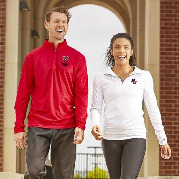 College students wearing customized apparel