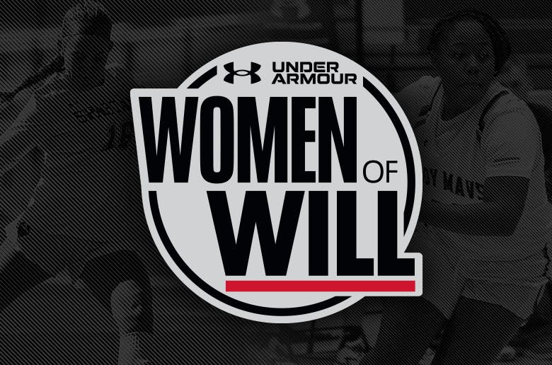 Under Armour and BSN SPORTS Women of Will banner and logo