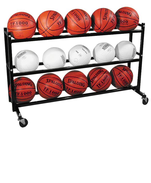 Portable basketball rack