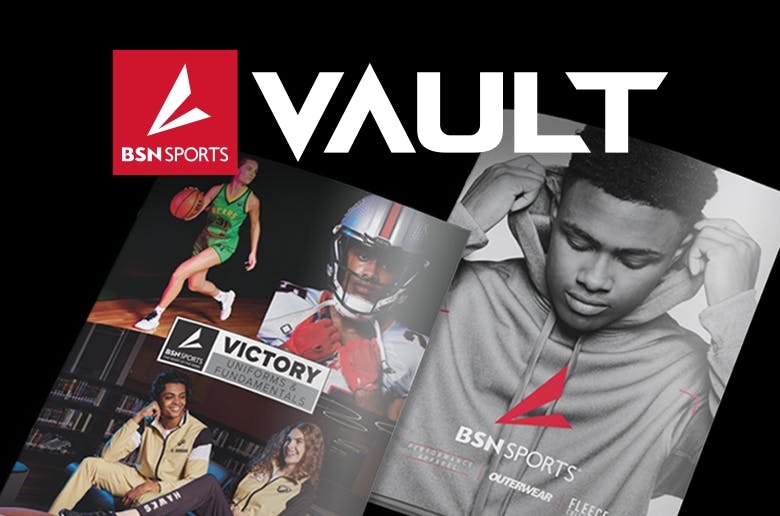 BSN SPORTS VAULT image showing different digital catalogs available for browsing