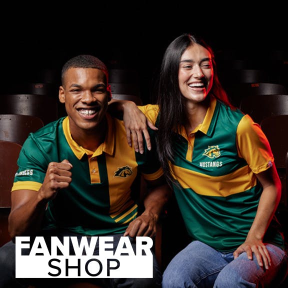 A boy and girl wearing customized gear from their Fanwear shop