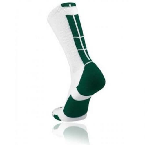 White/Dk Green