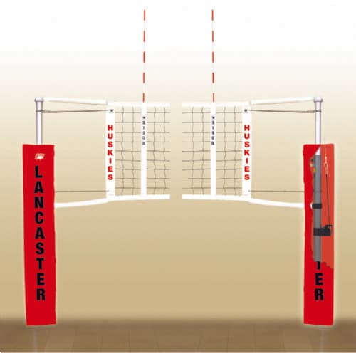 Bison Centerline Elite Steel Hybrid DoubleCourt Volleyball System BSN SPORTS