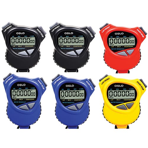 OSLO 1000W Dual Stop Watch with Count Down Timer6/Pk BSN SPORTS