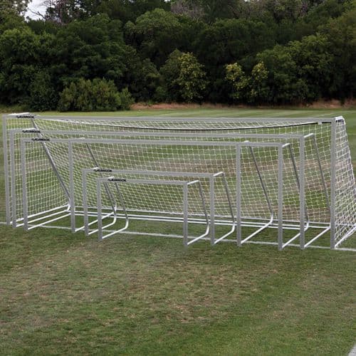 Alumagoal Natural Aluminum Club Soccer Goals (2Pack) BSN SPORTS