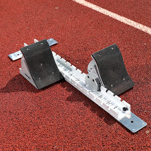 A starting block on a track