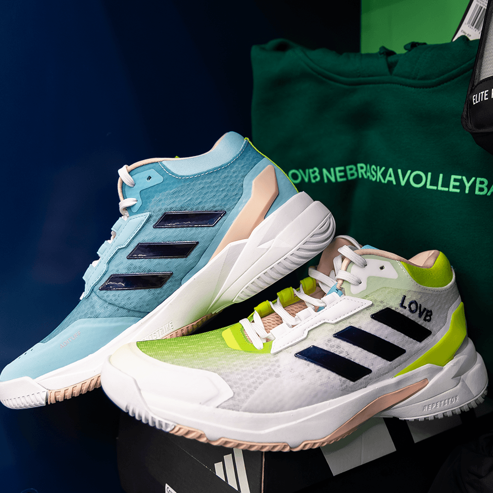 LOVB adidas gear including hoodies and shoes