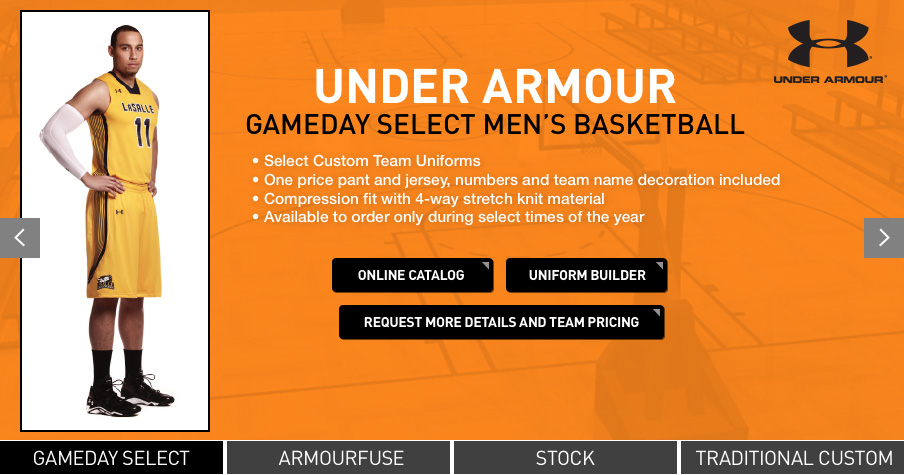 under armour custom team gear